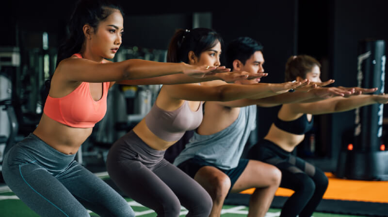 các bài tập gym tăng cân